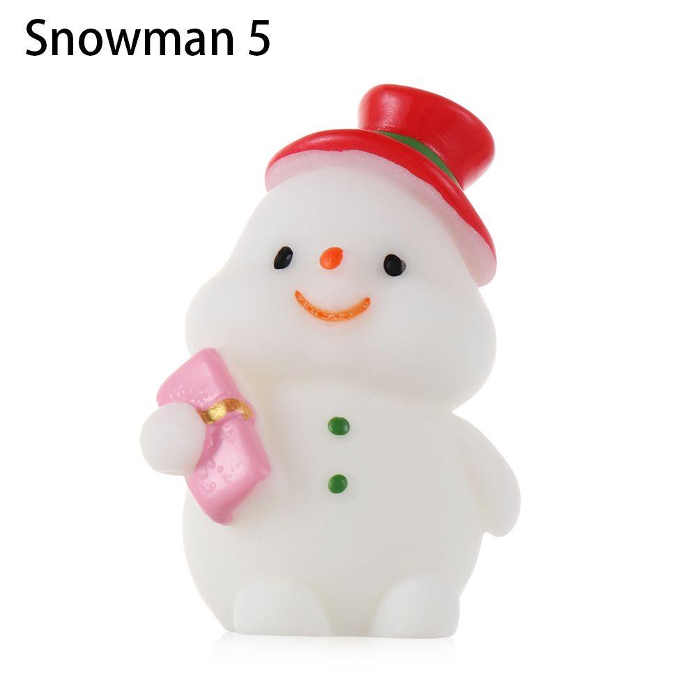 Bonsai Decor Micro Landscape Christmas Figurines Miniature Snowman Santa Claus Xmas Tree