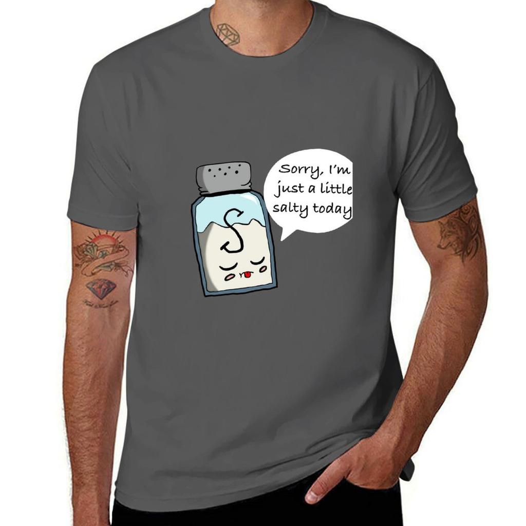 Just A Lil Salty Tshirt Casual Soft Cotton Short Sleeve Tee Tshirt