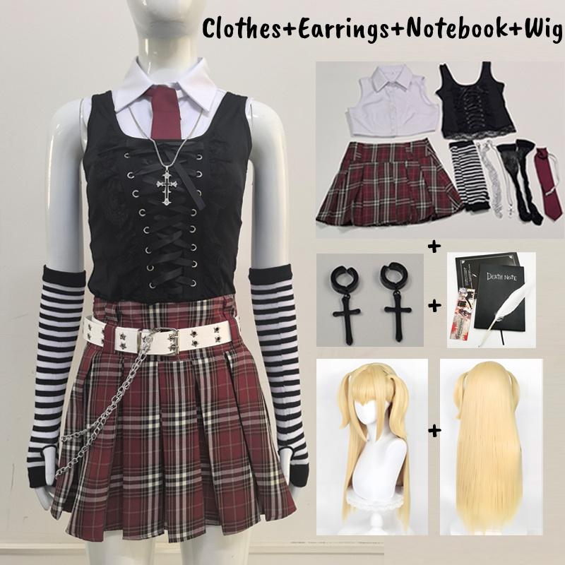 Misa Amane Cosplay Dood Cosplay Kostuum Debuut Dagelijks Sexy Jurk Subcultuur Ketting GothLoli Uniform Outfit M