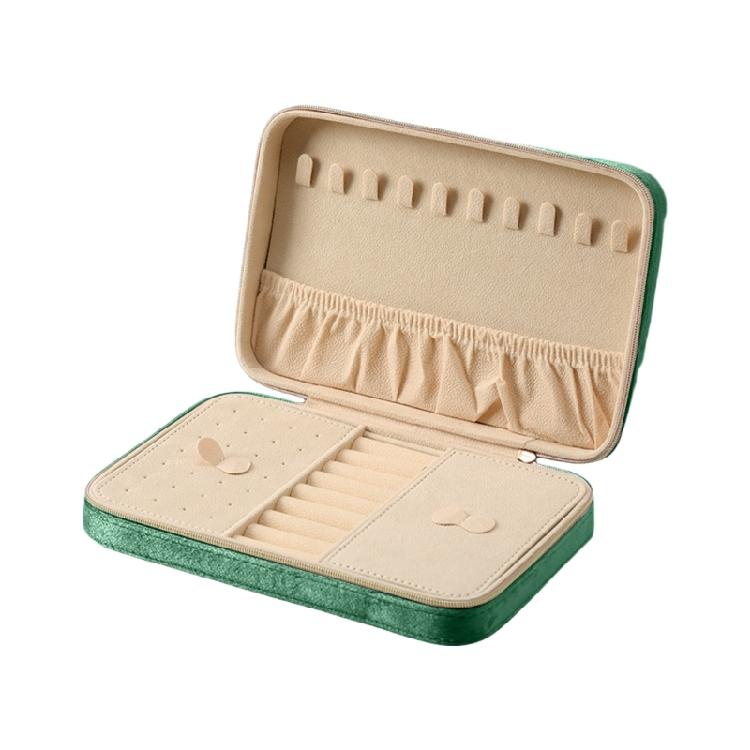 

Travel Friendly Jewelry Storage Solution Luxurious Italian Plush Jewelry Holder Case for Rings Bracelets and Adornments 1 темно-зеленого
