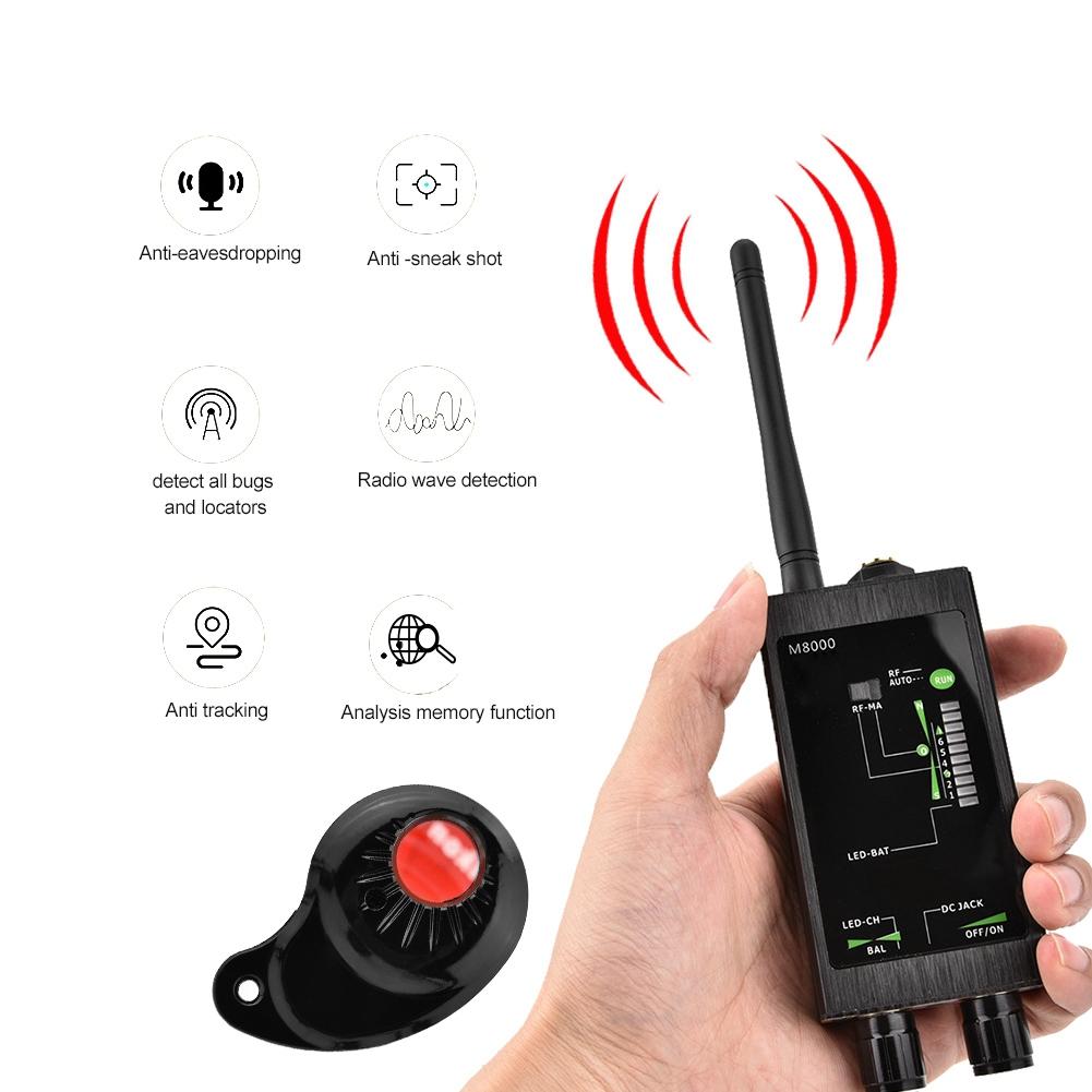 M8000 Radio Anti Spy Detector Signal Auto Tracker Detector With Antenna(100-240 )