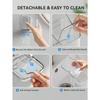 1pc Transparent Toothbrush Holder, Compartment Wall Mount Storage Rack, Creative No-Drill Bathroom Organizer