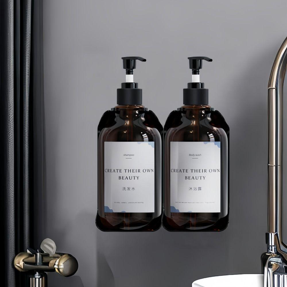 Hand Press Wall Mounted Soap Dispenser Lock Hand Sanitizer Jar Refillable Bottle Holder  Hotel