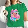 Watercolor Capybara Anime Cute Women T Shirt Fashion Casual Graphic TShirts Short Sleeve Tee Tops Summer Fashion TShirt Mujer
