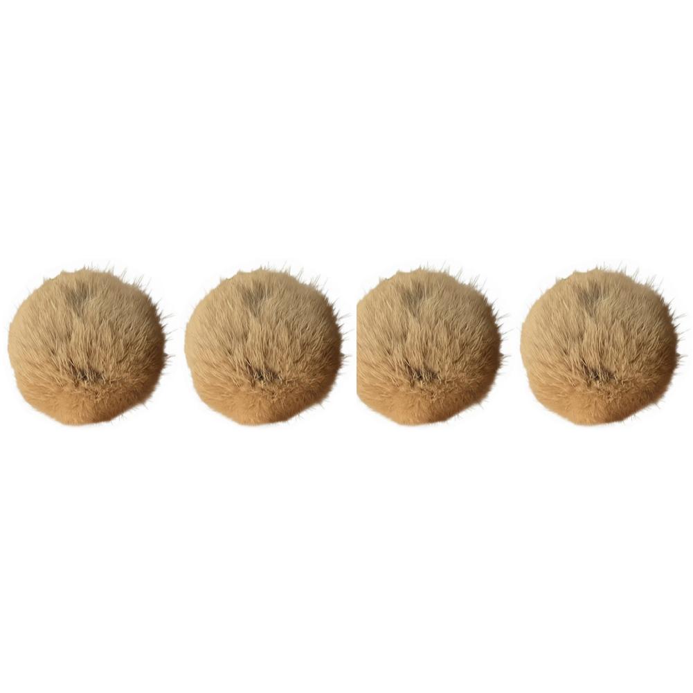 8cm Faux Fur Cat Balls Toy for Indoor Pet Kitten Teething Chasing & Self Play