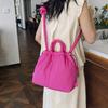 Lässige große Puffer-Tragetasche Designer-gepolsterte Nylon-Handtaschen für Damen mit geknotetem Riemen Schulter-Crossbody-Taschen Warm