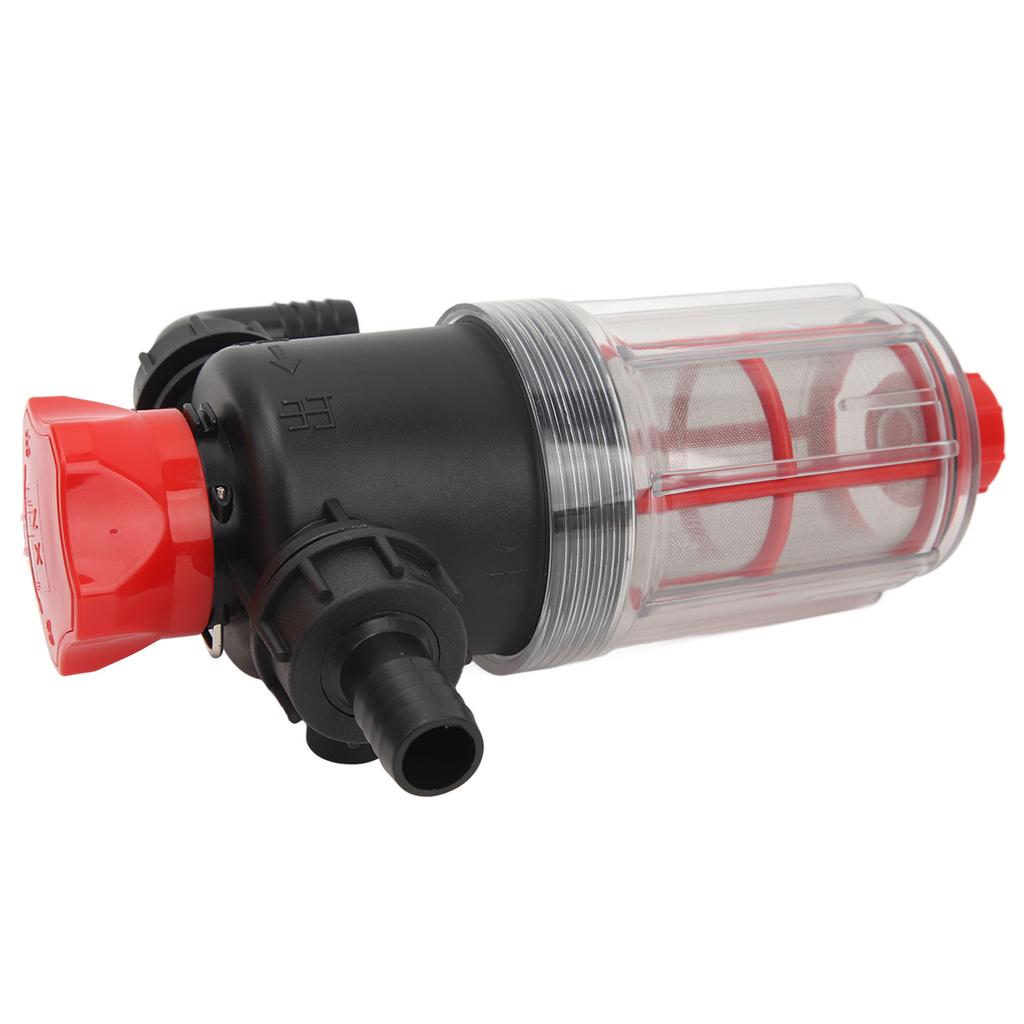 Water Pump Strainer Filter with 60 Mesh Stainless Steel Filter Screen High Flow Pipeline Filter Transparent Design 19mm