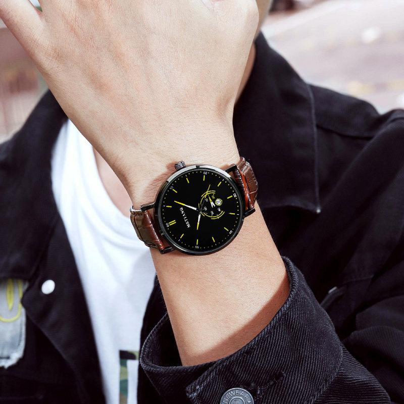 Men'S Watch Fashion Business Style Waterproof Versatile Quartz Watch