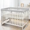 1 Set Breathable Mesh Crib Rail Cover, Soft Baby Teething Protector for Crib Rails, Thick Pad for Toddler Bed, Edge Guard for Nursery