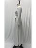 2025 French Style White Satin Evening Dress - Slimming, Elegant Long Skirt