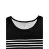 Women Striped T Shirts Oversized Crewneck Short Sleeve Tops Summer Casual Blouse Color Block Basic Tee
