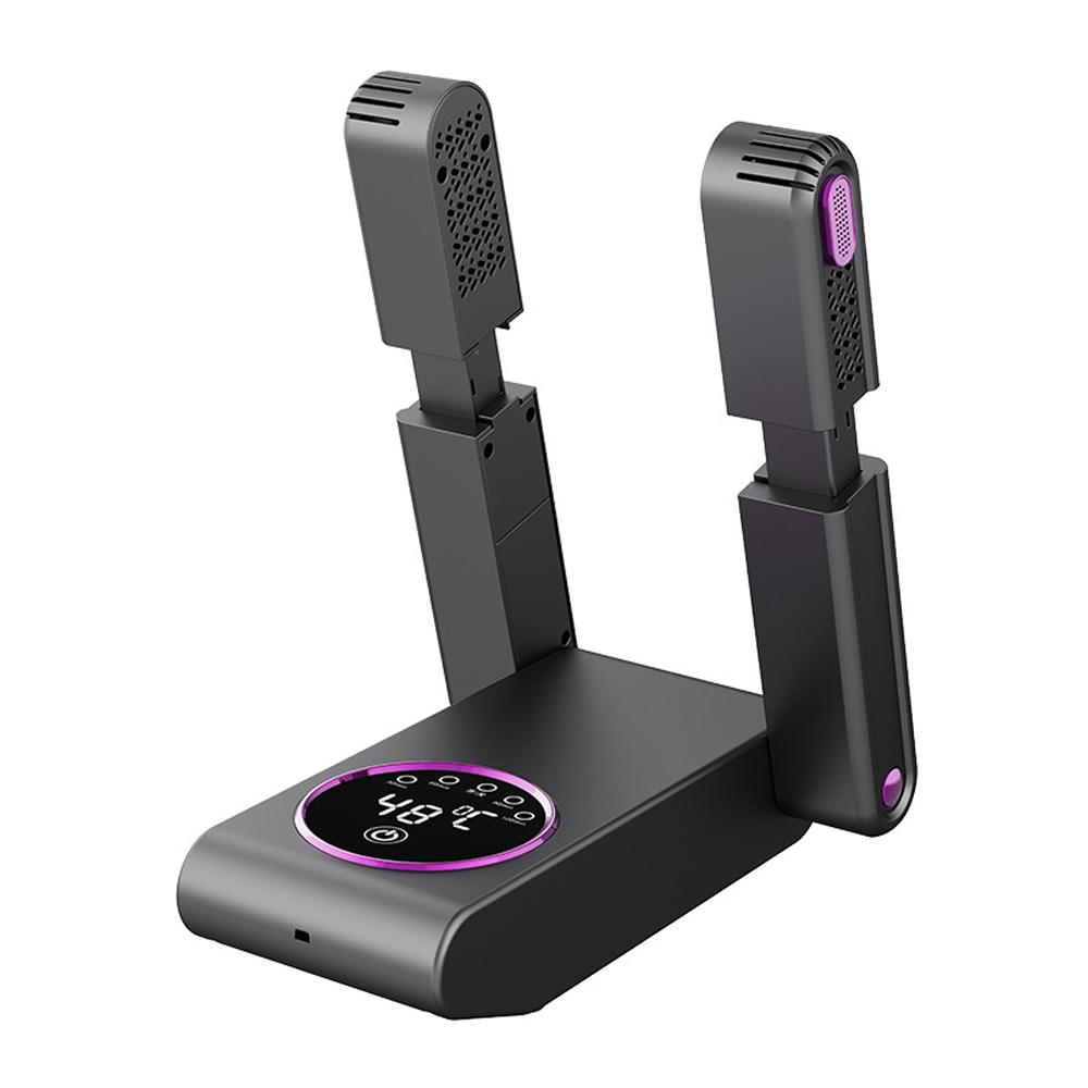 

Black Arm Telescopic Shoe Dryer With Timer Fast Drying Deodorizing Folding Electric Boot Dryer Portable Household 150W 220V серый