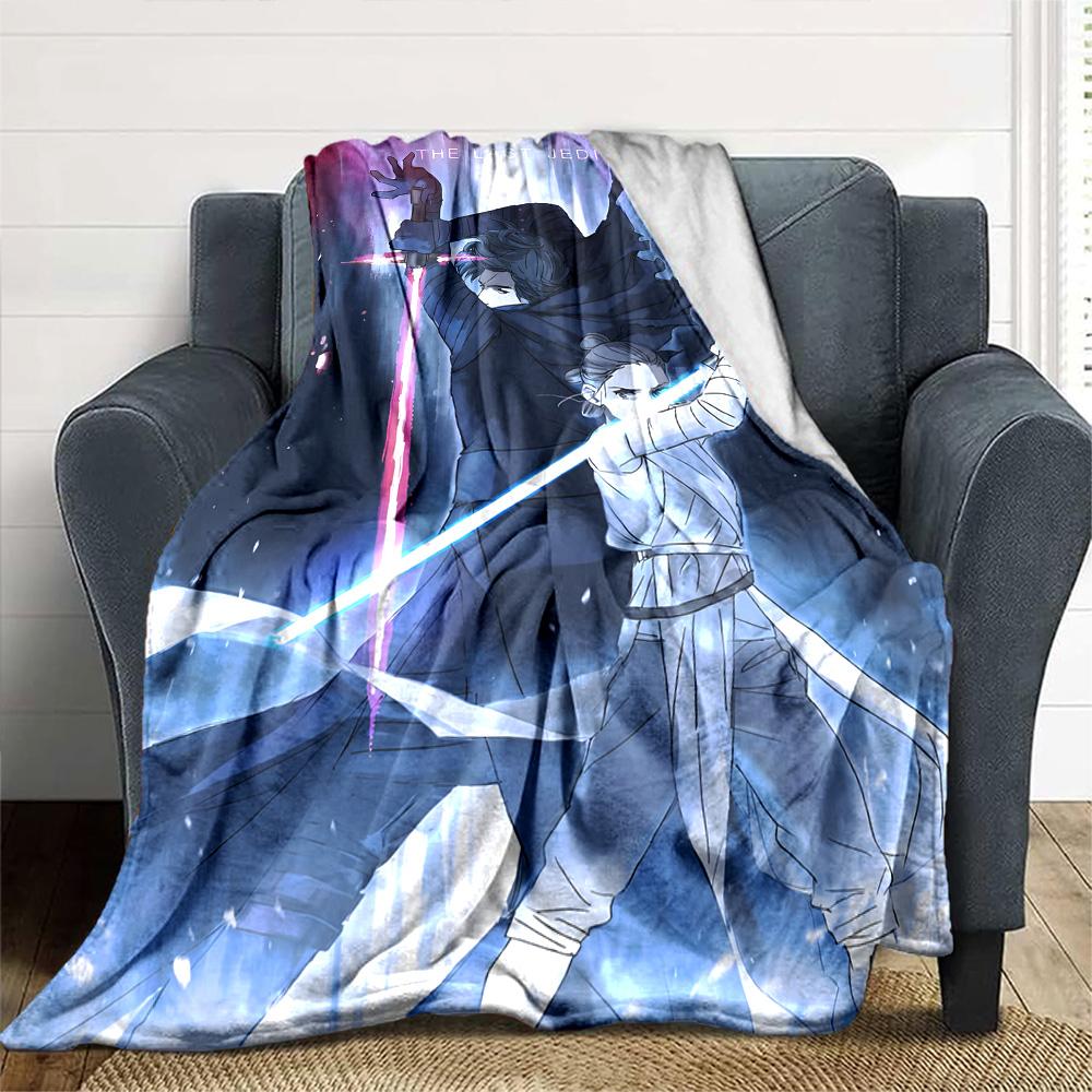 Star Wars Blanket Soft Warm Cozy Great for Office Livingroom Chair Four Seasons Multipurpose Modern Ideal Gift for Friends Family Couples Picnic