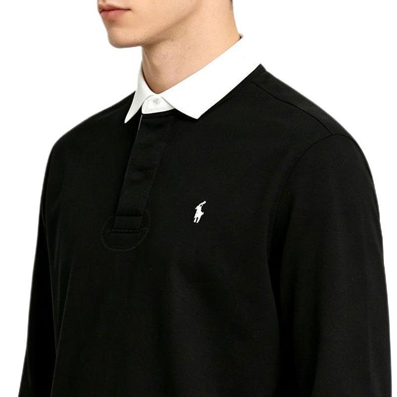 Polo Ralph Lauren Klassisches Langarm-Poloshirt Mit Kontrastkragen Und Gesticktem Pony-Logo Herren Oberteile 710962186-004