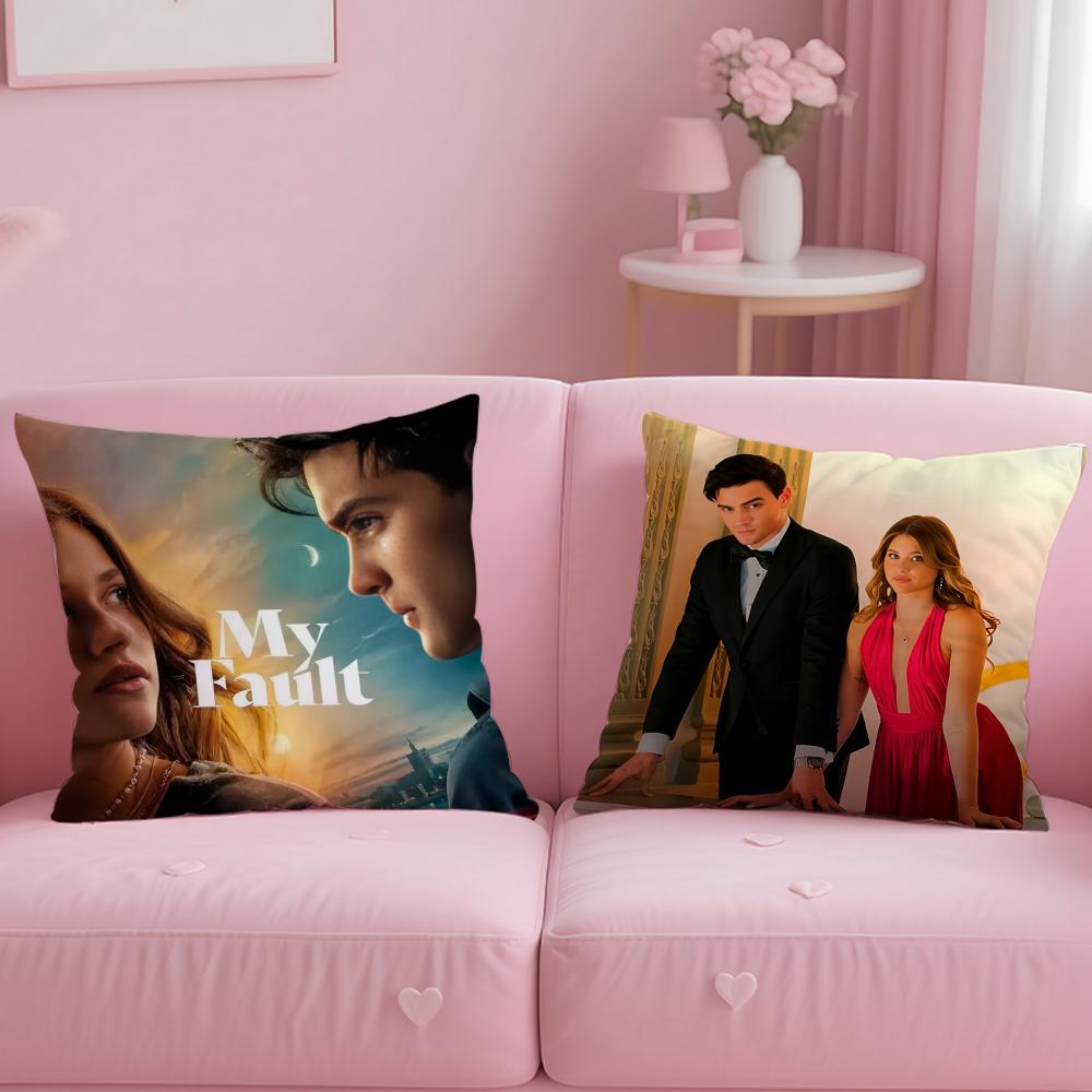 classic movie My Fault Culpa Mia Cushion Cover Soft  EasyWash Pillow Case  Versatile for Couch Bed Travel and Office