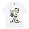 Snoopy Cartoon Anime Men Women T-shirt Summer Short Sleeve Casual Loose Tee Shirts Tops 2026 New Fashion Couple Clothing