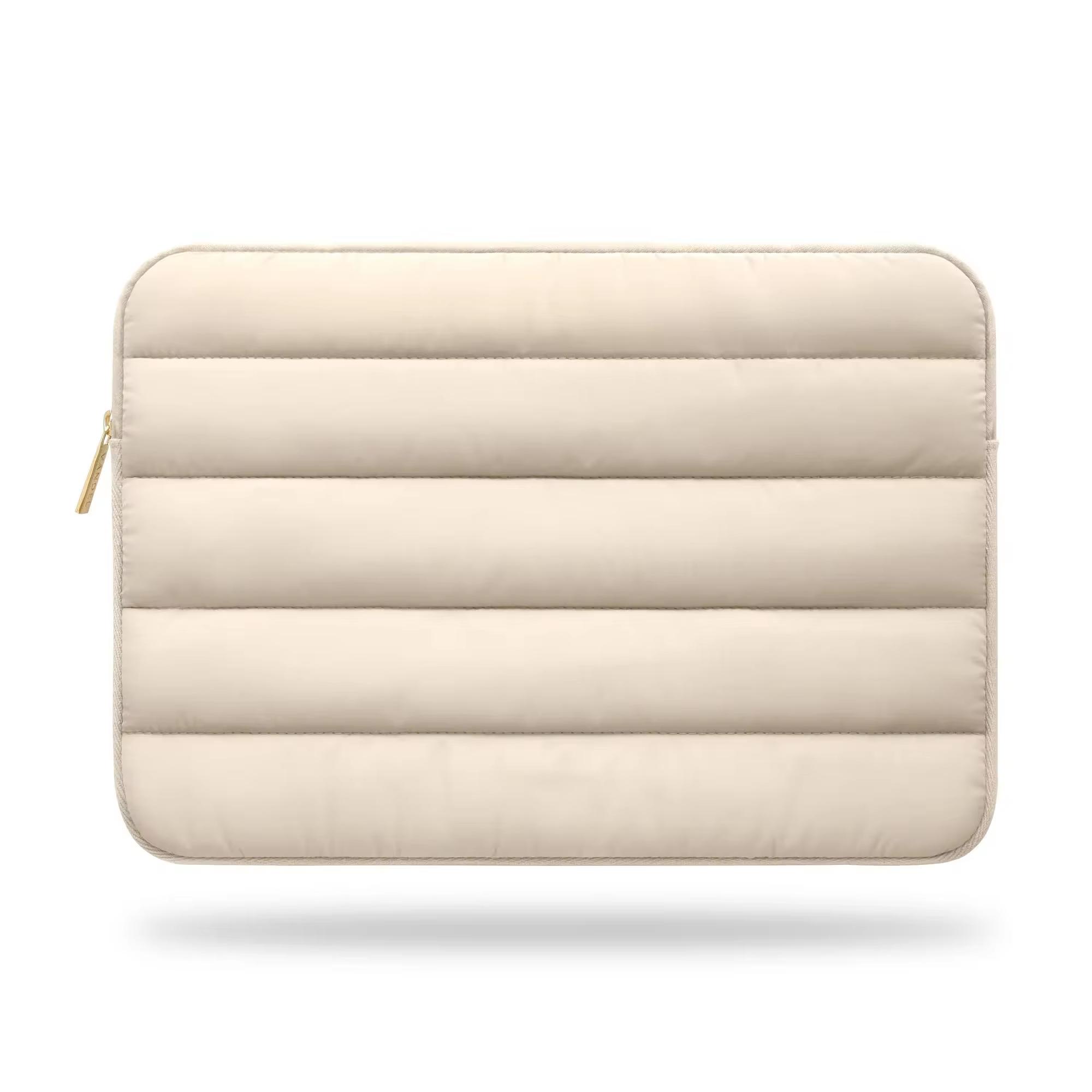 Nouvelle housse de protection rembourrée pour ordinateur portable 11 12 13 14 15 pouces Sac de transport pour ordinateur portable couleur bonbon pour Ipad Macbook Asus HP Lenovo 15-16 Inch beige