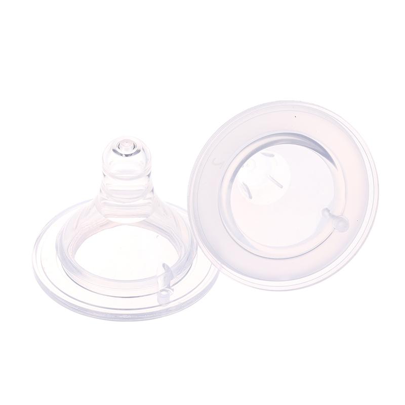 2Pcs Baby Silicone Wide Neck Soft Teats Nipple Circle Hole S/M/L Size Cross Hole Baby Bottles Natural Flow Nipples