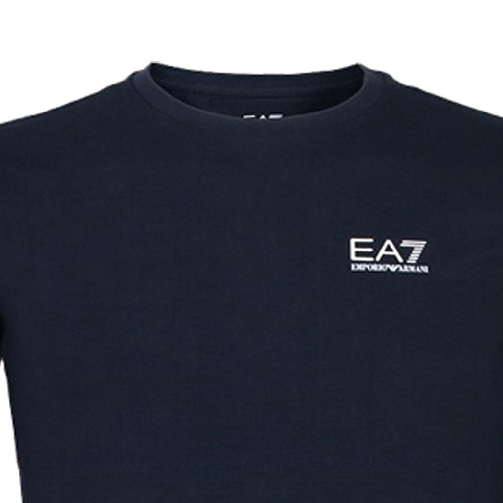 Emporio Armani EA7 Solid Color Crew Neck Long Sleeve T-Shirt Men Tops Blue 8NPT55PJM5Z1578
