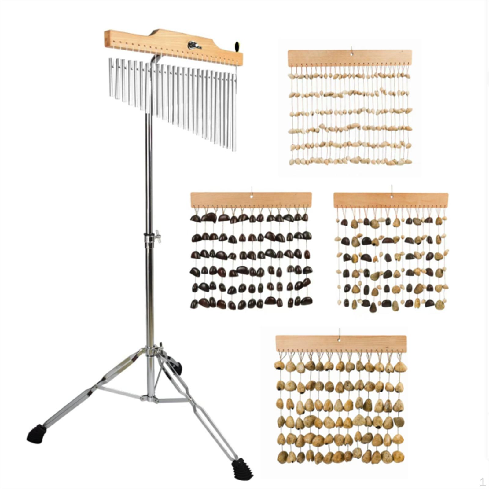 

Стійка для бар-чаймс, регульована по висоті, аксесуар для перкусійного музичного інструменту, кріплення для вітряних дзвіночків срібний