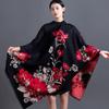Women S Warm Faux Cashmere Flower Jacquard Scarf Versatile Shawl