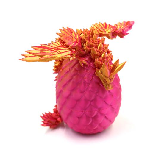 Yousheng 3D Printed Dragon Egg Figurine Movable Joints Flying Dragon Figure Fidget Toy Dragon Egg with Articulated Dragon Inside Decoration Ornament