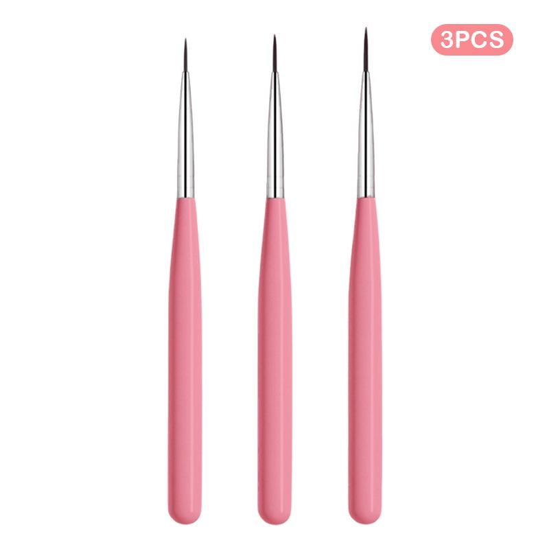 Nail Art Liner Brushes French Line Stripes Carving Brush DIY Drawing Pen UV Gel Brushes Painting Manicure Nail Tool Sets