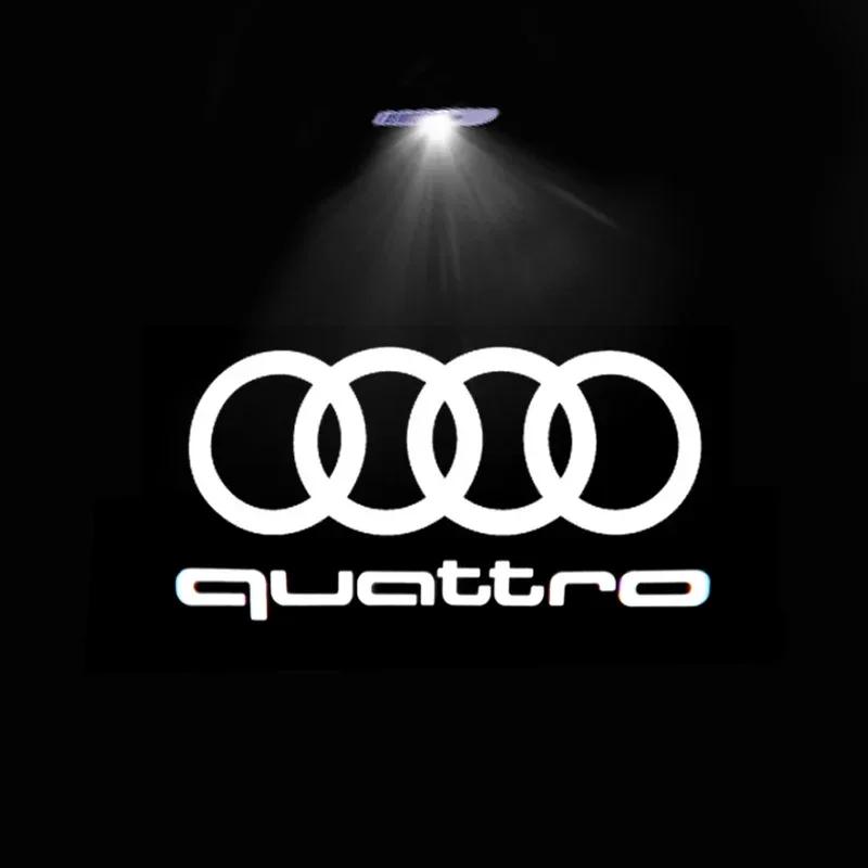 For Audi 8L Led Car Door Logo Welcome Light For Audi A4 B5 B6 B7 B8 B9 A1 A3 8V 8P 8L A6 C5 C6 C7 A5 A7 A8 Q3 Q5 Q7 TT S3 S6 Sline Quattro