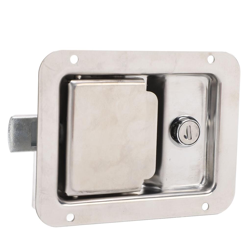 Tool Box Latch Stainless Steel 5.5x4.3in Flush Mount RV Toolbox Handle Lock with Keys Gasket for Caravan Truck RV
