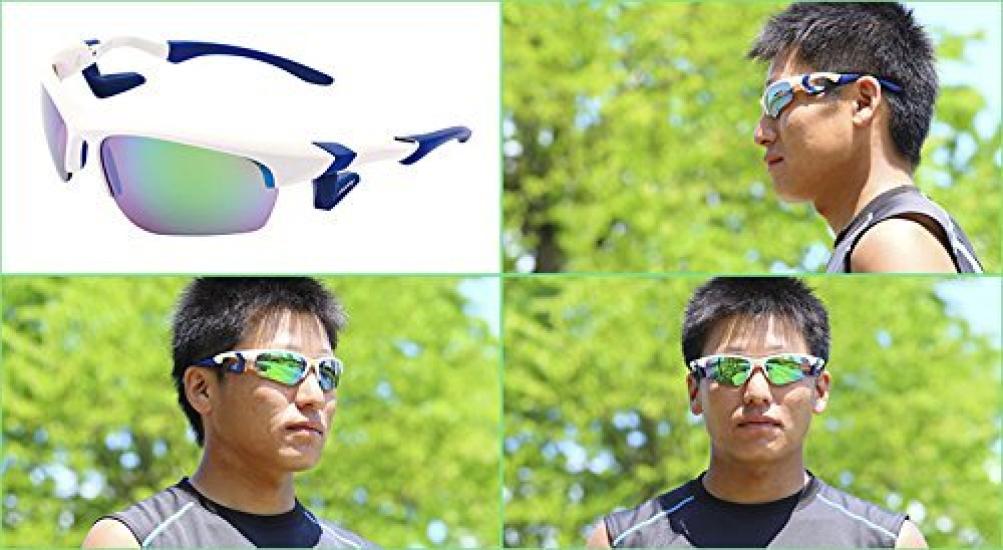 AirFly Sports AirFly Sharp C1 (AirFly) Nose-Padded Sunglasses, Lens, White/Blue Mirror, AF-101