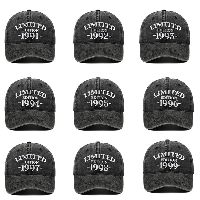 Vintage Birthday Baseball Cap (1990-1997) - Washable Distressed Hat for Men and Women