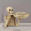 Skeleton Storage Tray, Halloween Candy Dish, Resin Display Bowl, Decorative Holiday Ornament, Spooky Tabletop Accent, for Party