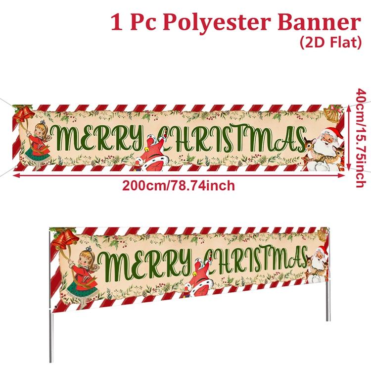 Christmas Outdoor Banner Merry Christmas Decorations For Home 2025 Outdoor Decor Xmas Navidad Noel Natal Happy New Year 2026