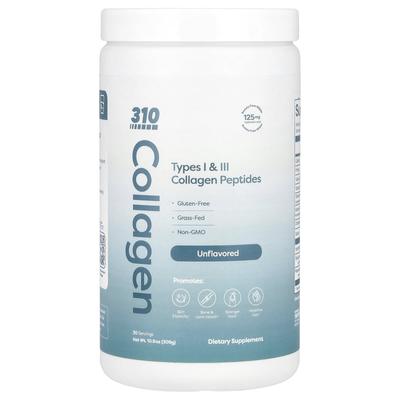 Collagen, Type I and III Collagen Peptides, Unflavored, 10.9 Oz (309 G)