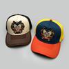 China Chic Embroidered Dragon Head Baseball Hats New Unisex Breathable Mesh Sunshade Color Block Versatile Personal Trucker Caps