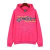 Unisex Hip Hop Oversized Hoodie With 3D Foil Web Print Cotton Heavyweight Sweatshirt Winter