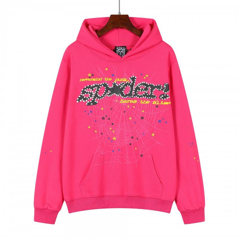 Unisex Hip Hop Oversized Hoodie With 3D Foil Web Print Cotton Heavyweight Sweatshirt Winter