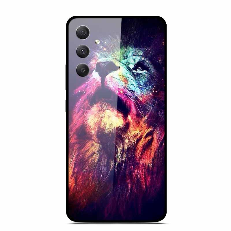 Tempered Glass Cases For Samsung M35 5G Case GalaxyM35 Painted Hard Back Fundas for Samsung Galaxy M35 5G Back Cover Protection