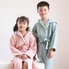 Children's Waffle Cotton Double-Layer Bathrobe: A-Class Absorbent Loungewear for Boys and Girls