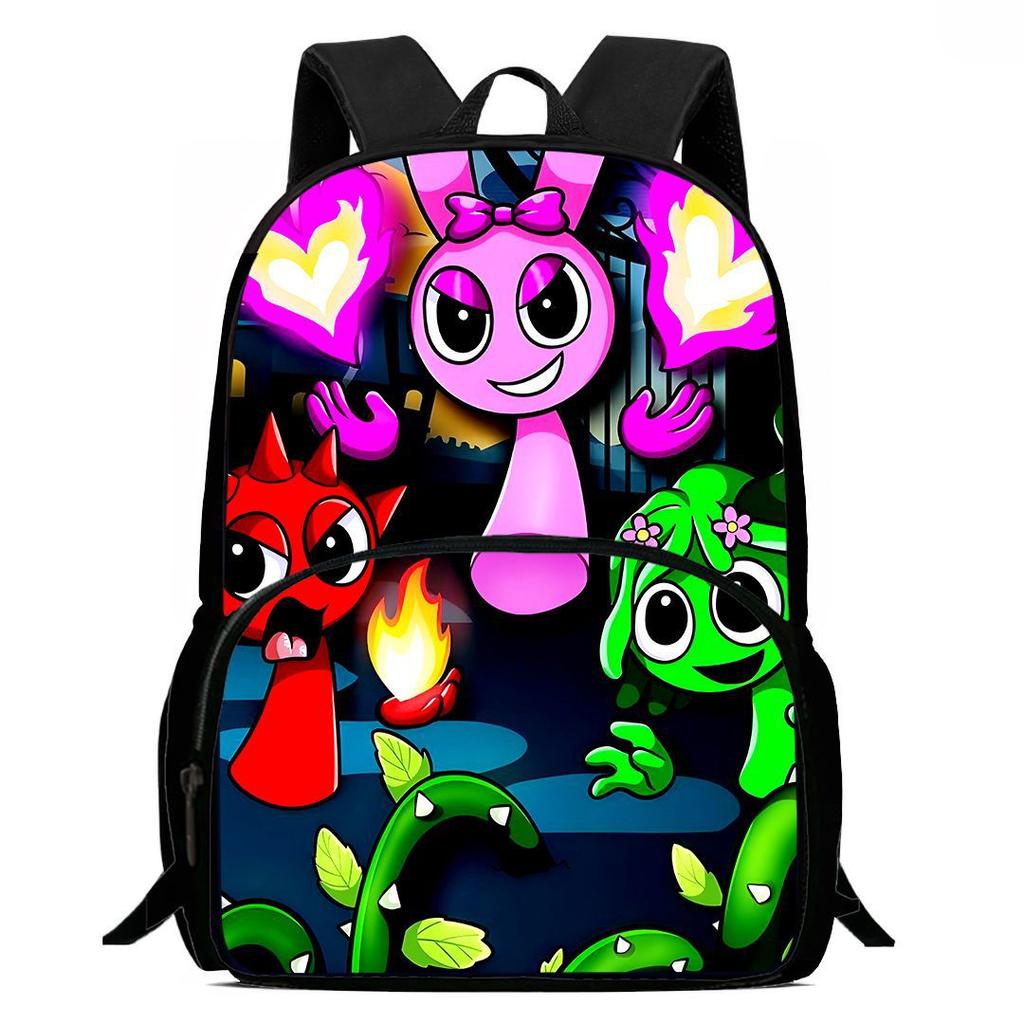 Rhythm Box Sprunki Spel Anime Rugzak Student Schooltas Computer Tas