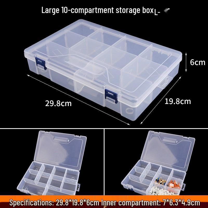 Extra Large 30-Grid Transparent Detachable Storage Box for Building Block Toys - Multi-Layer Organizer