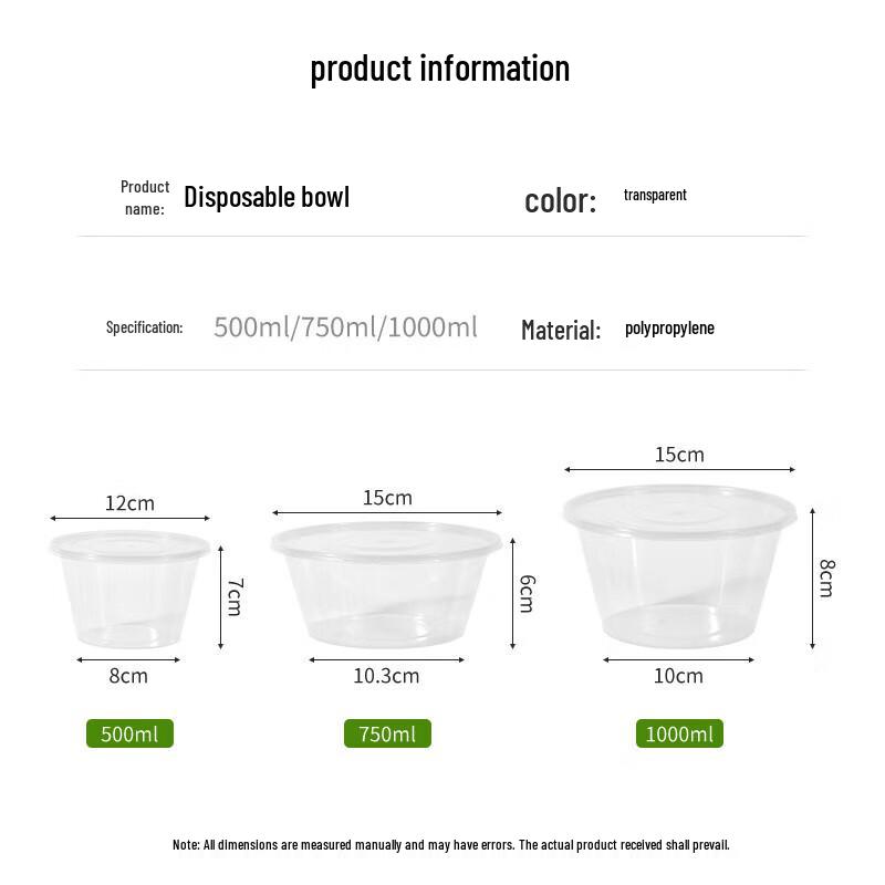 Disposable Round Takeout Food Containers with Lids