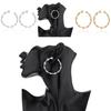 Trendy Alloy Star Circle Earrings For Women Geometric Design Fashion Jewelry