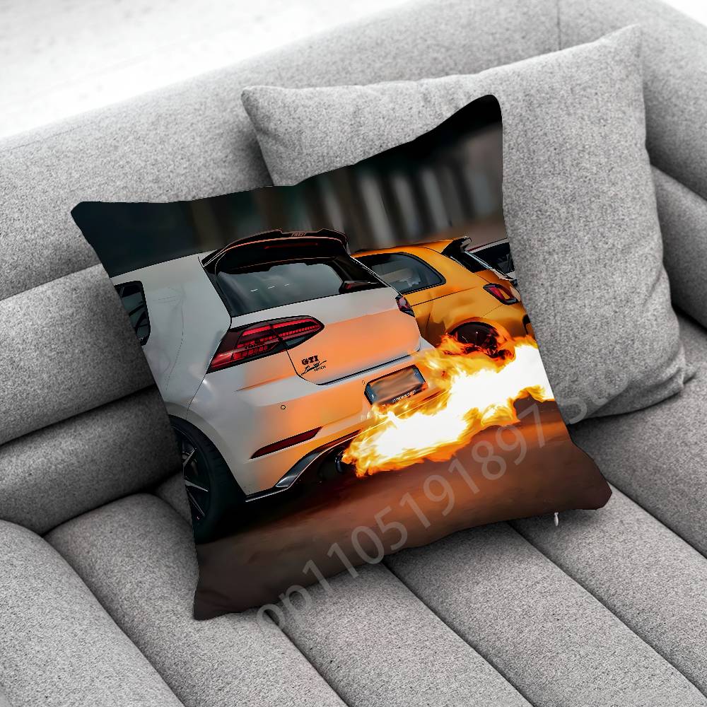 G-GOLF Car G-Gti Throw Pillow Case For 50x50cm 40x40cm 55x55cm 45x45cm 30x30cm Square Bedroom Pillowcase Cover