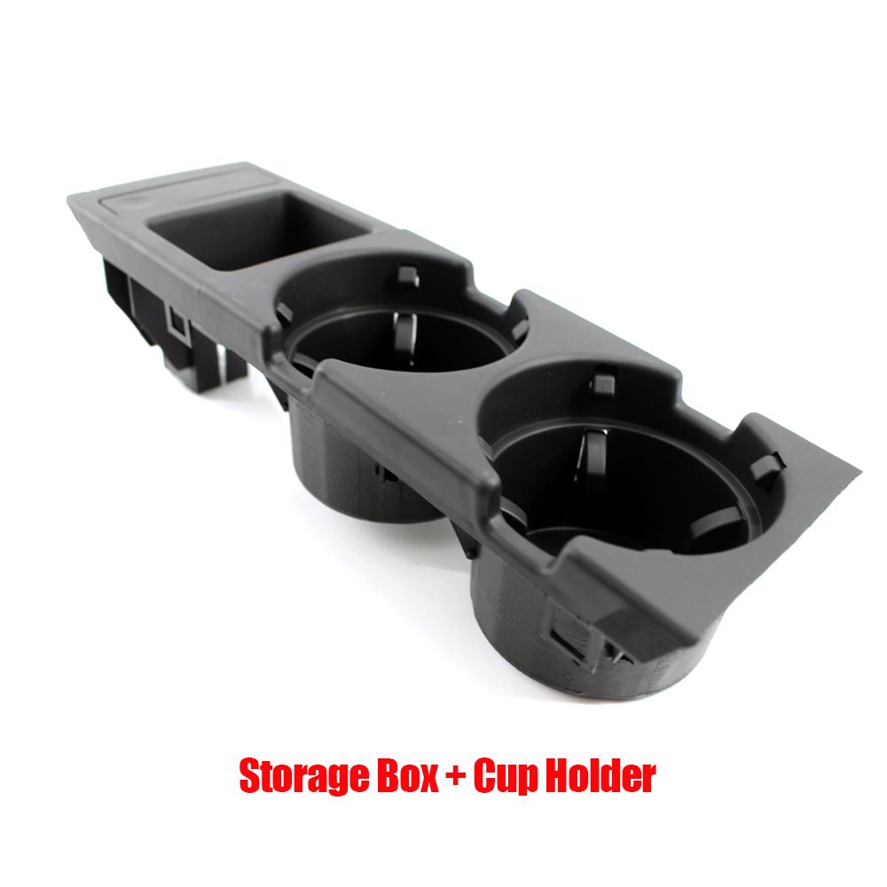 Nový styl vozu s dvojitým otvorem na přední středové konzole Úložný box na mince + držák na pohár pro BMW řady E46 1999-2006 51168217953