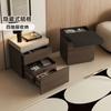Solid Wood Bedside Table Bedroom Hidden Compartment Storage Cabinet High-end