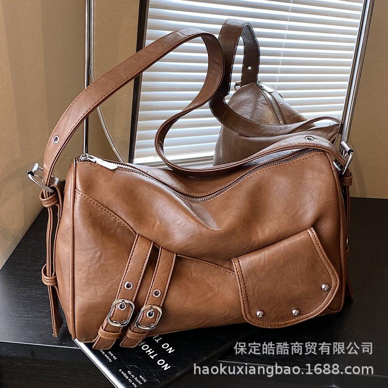 Retro Fashion 2025 New Large-capacity Commuter Tote Bag Light Luxury Niche High-end Messenger Bag Shoulder Bag