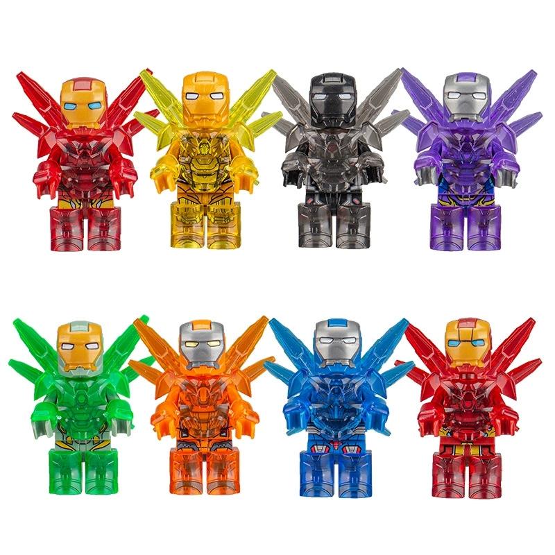 דמויות אנימה לילדים נמכרות חם, קוביות בניין גיבורים, מתנה לילד, דגם צעצוע להרכבה, דמויות מיני מסרטי אנימציה, לבנים