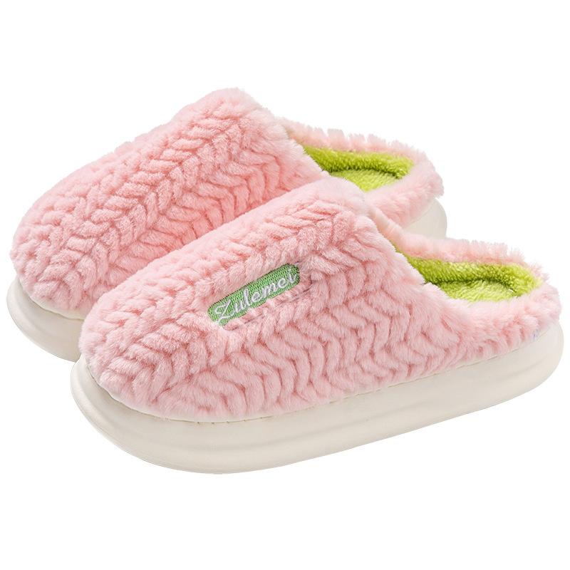 Cotton Slippers Autumn and Winter Indoor Home Anti-skid Stepping On Shit Thick Bottom Plush Warm 2025 New Cotton Slippers