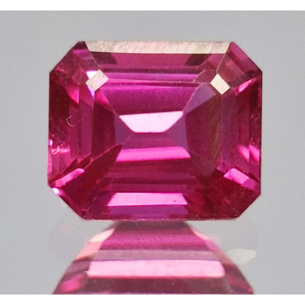Emerald Cut Natural Dark Pink Sapphire 10-12 Ct Stunning Certified Gemstone
